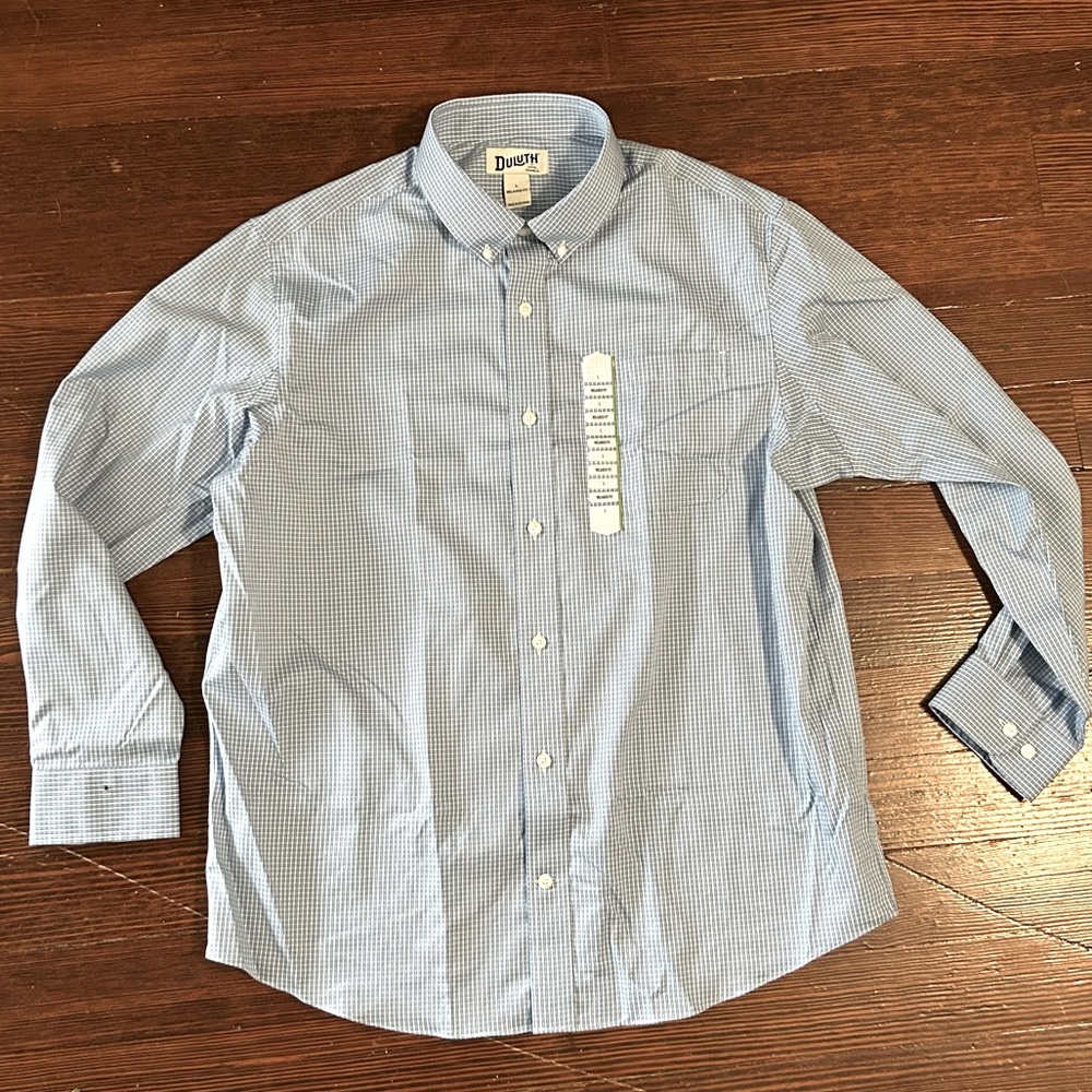 Duluth / NWT Men’s Large Wrinklefighter Relaxed Fit Pattern Shirt